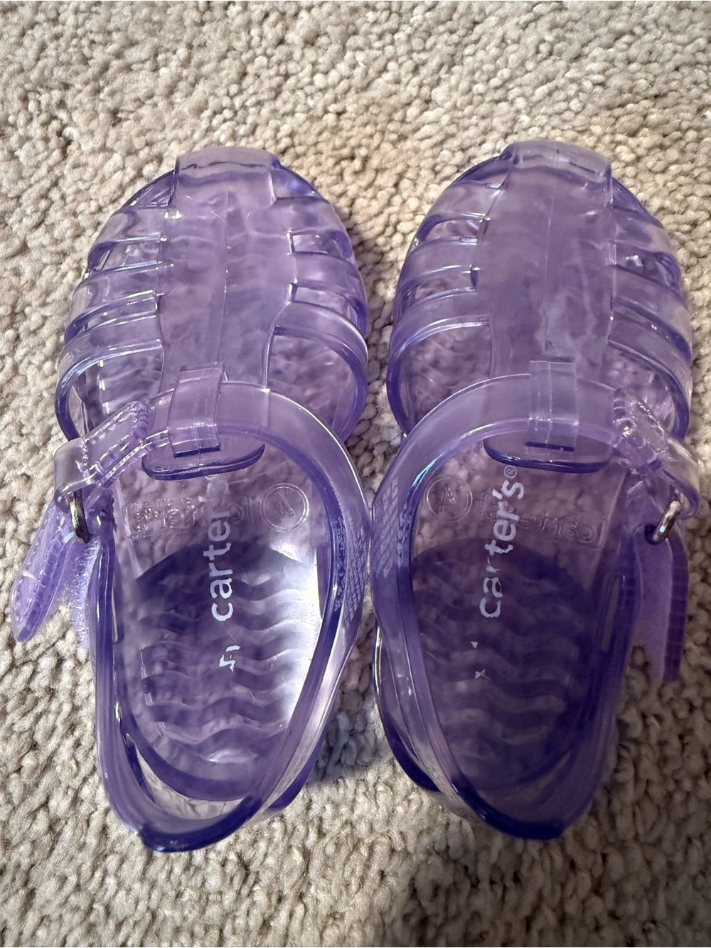 Carter's Kids Translucent Purple Jelly Sandals